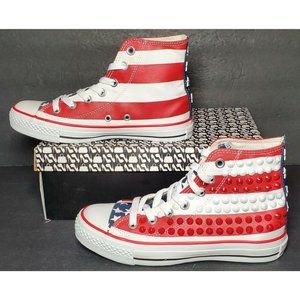 Primadonna Collection High-Top Sneakers Size Euro 37  Red White Blue New